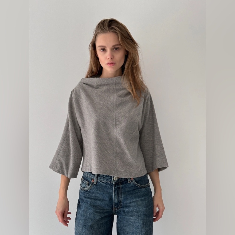 DIANE VON FURSTENBERG 3/4 Sleeve 100% Wool Sweater- IN TAN